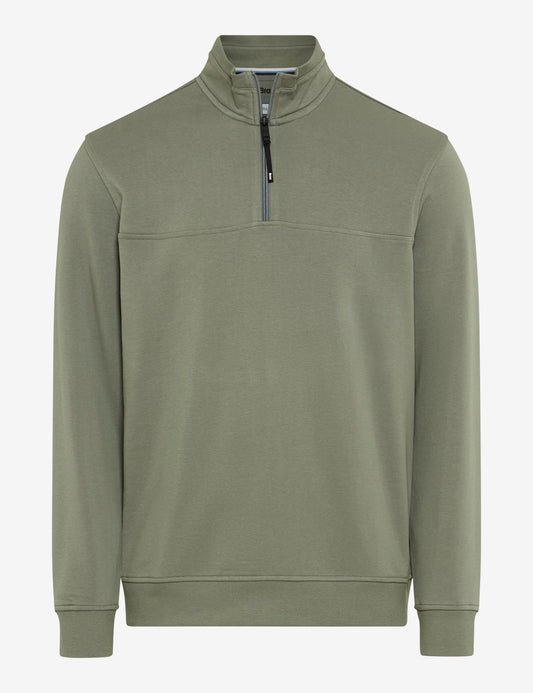 Brax Quarter Zip Sweatshirt - Sion - Green
