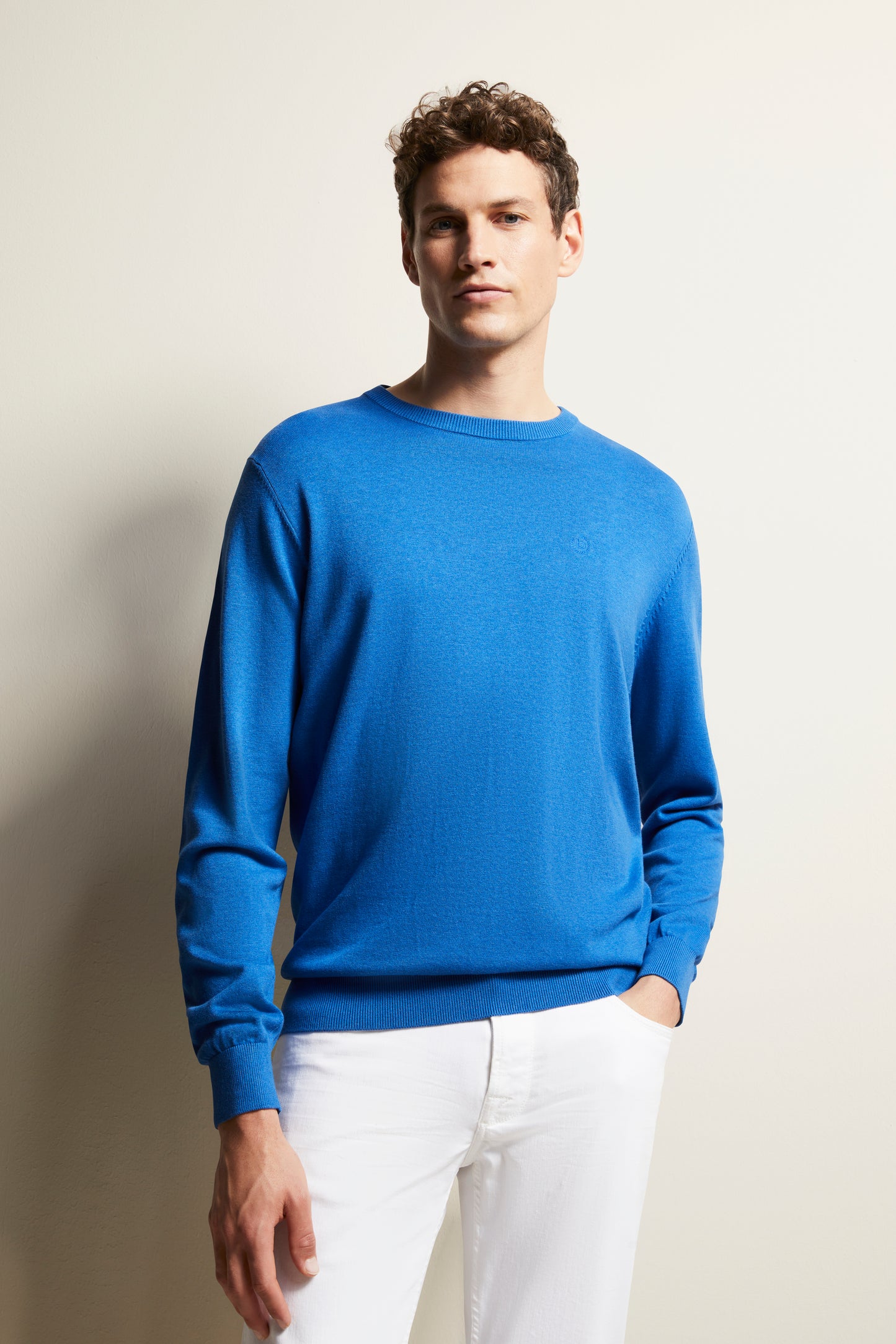 Bugatti Round Neck Knitwear - Blue