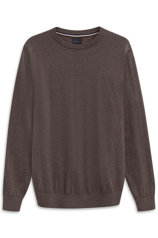 Bugatti Round Neck Knitwear - Brown