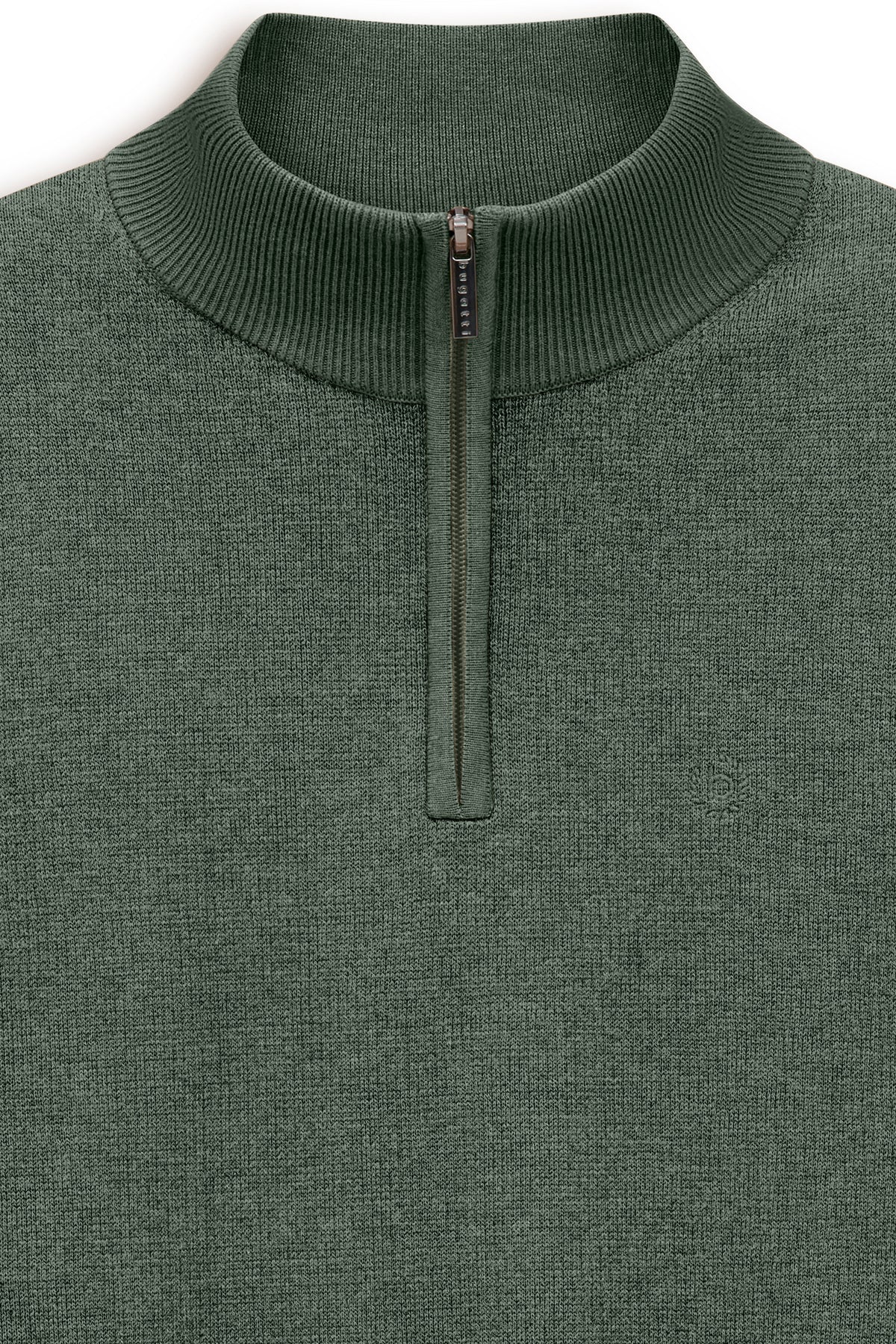 Bugatti Quarter Zip Knitwear - Fir Green