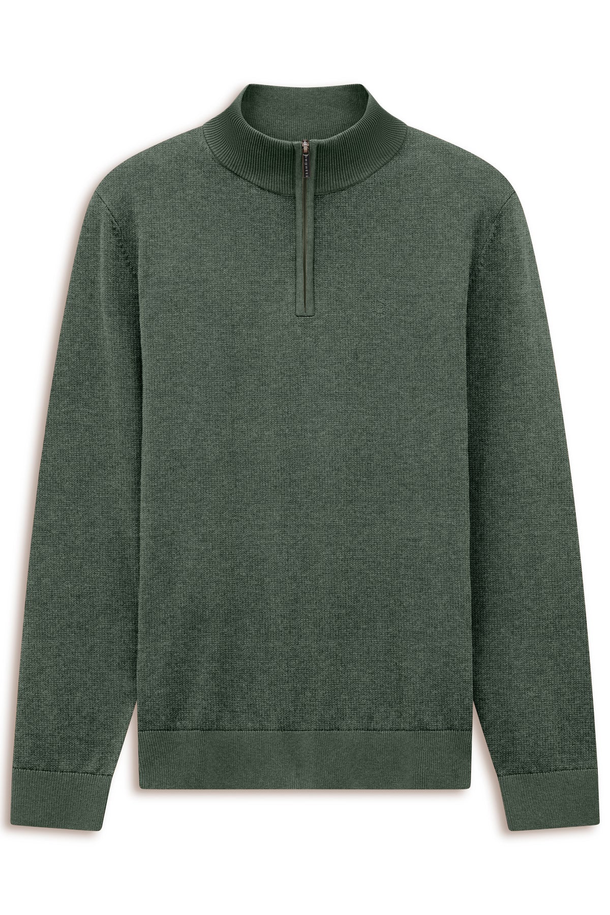 Bugatti Quarter Zip Knitwear - Fir Green