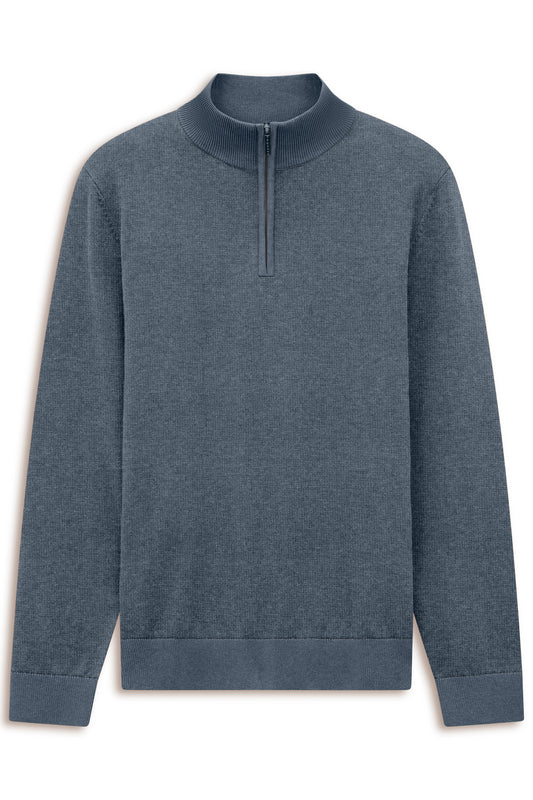 Bugatti Quarter Zip Knitwear - Air Force Blue