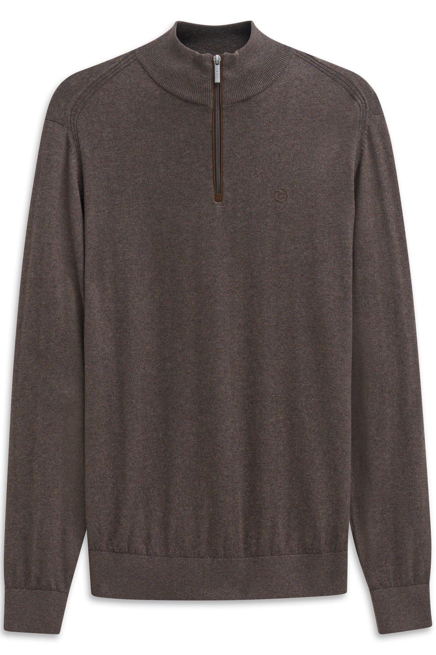 Bugatti Quarter Zip Knitwear - Brown