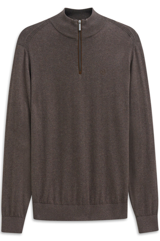 Bugatti Quarter Zip Knitwear - Brown