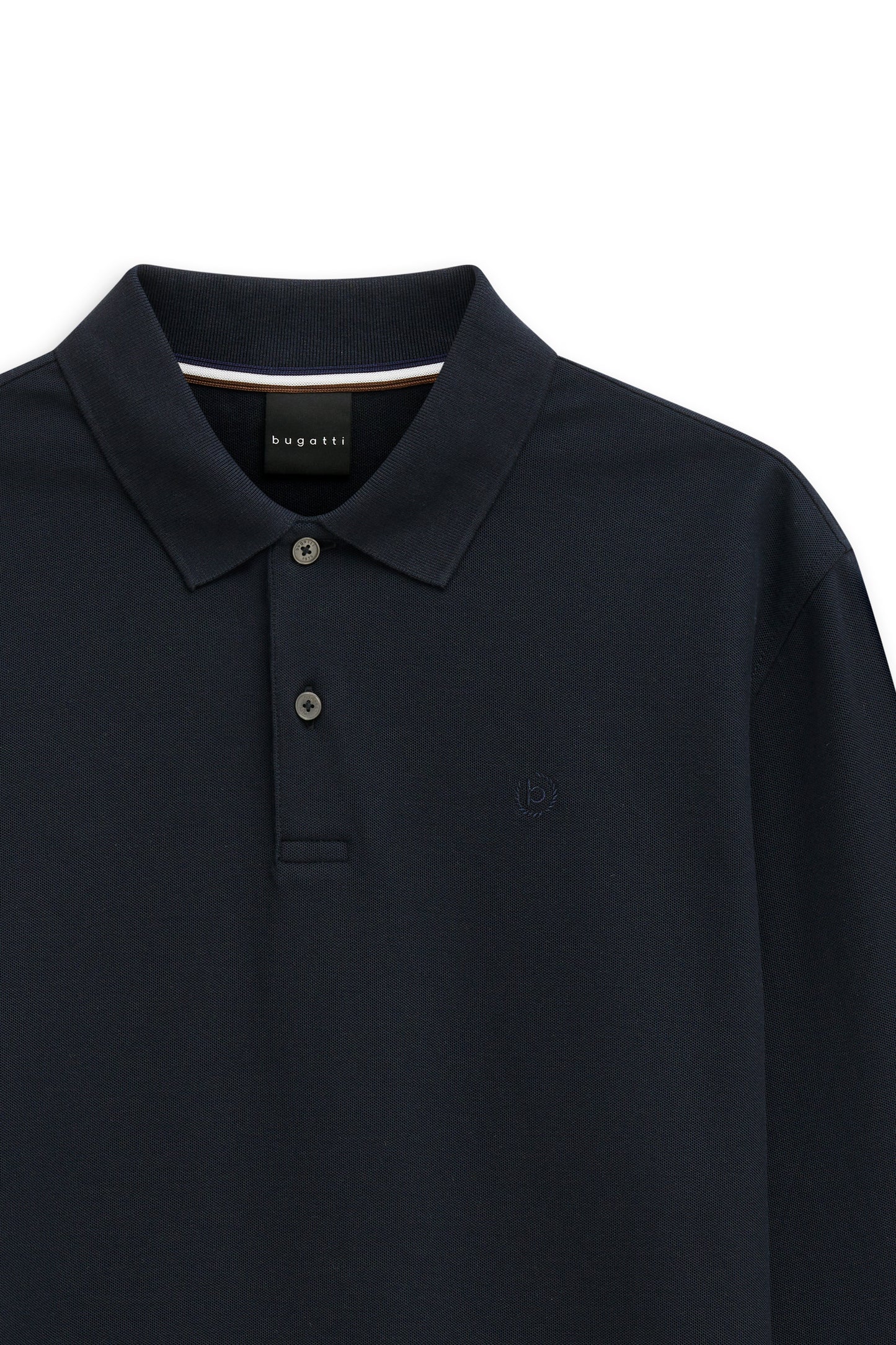 Bugatti Long Sleeve Polo Shirt - Navy