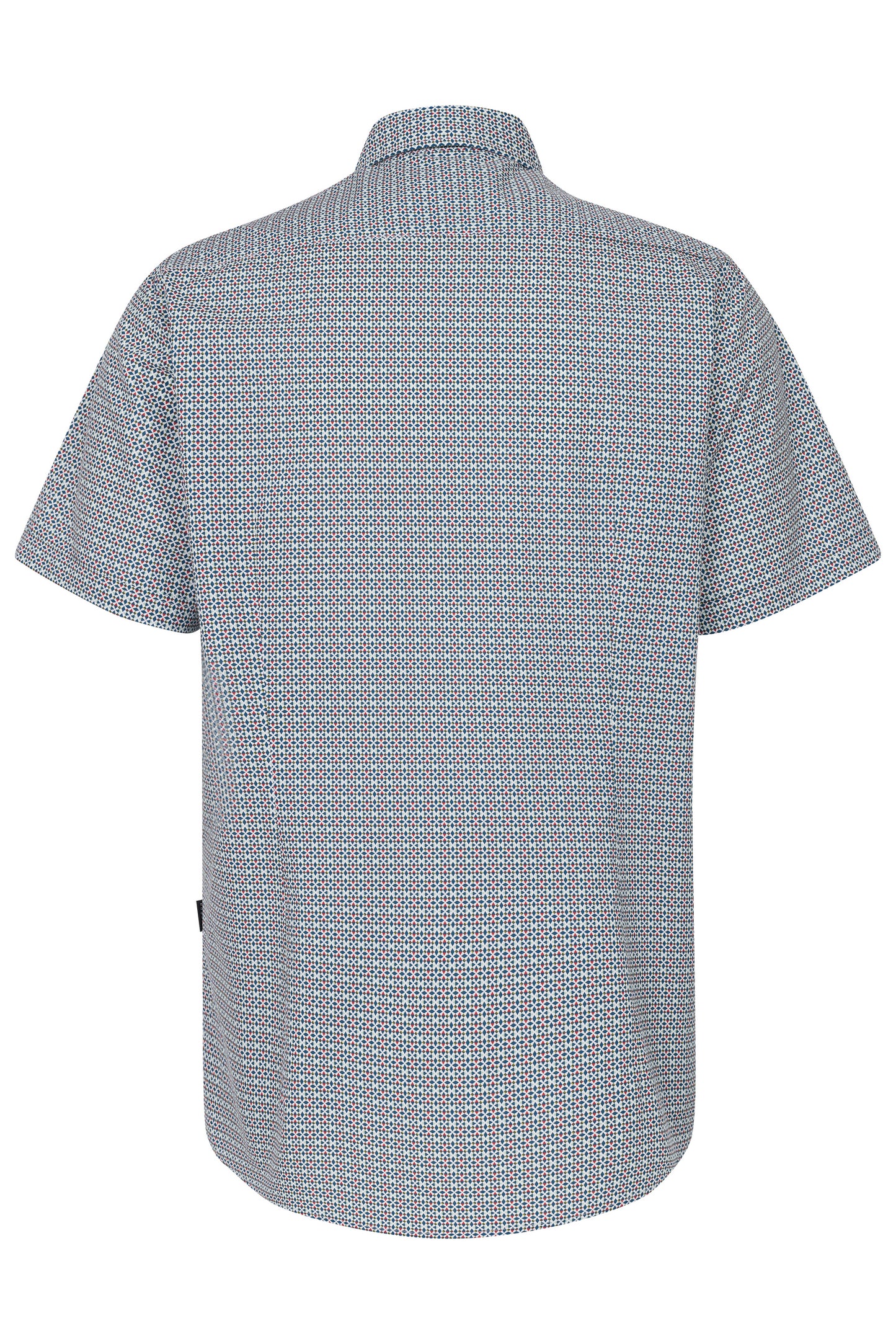 Bugatti Short Sleeve Shirt - Blue Diamonds