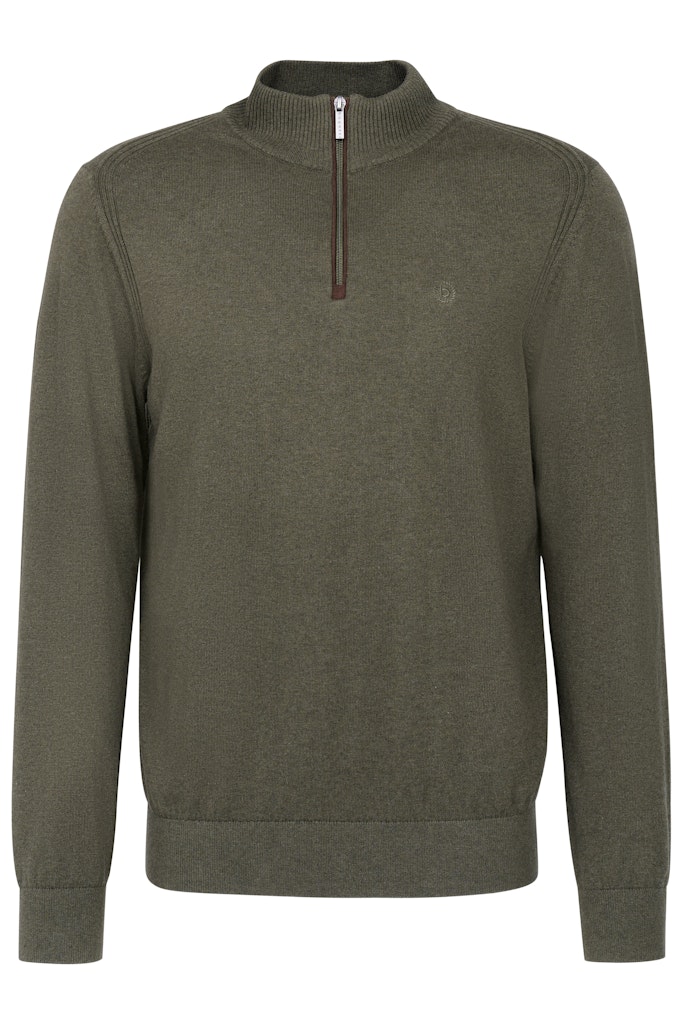 Bugatti Quarter Zip Knitwear - Green