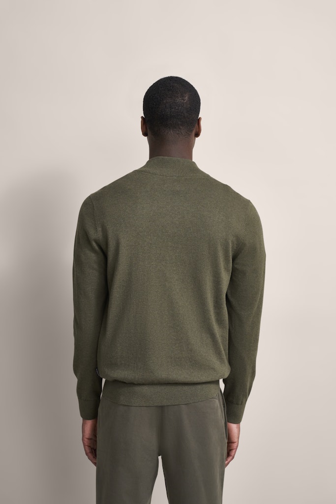 Bugatti Quarter Zip Knitwear - Green