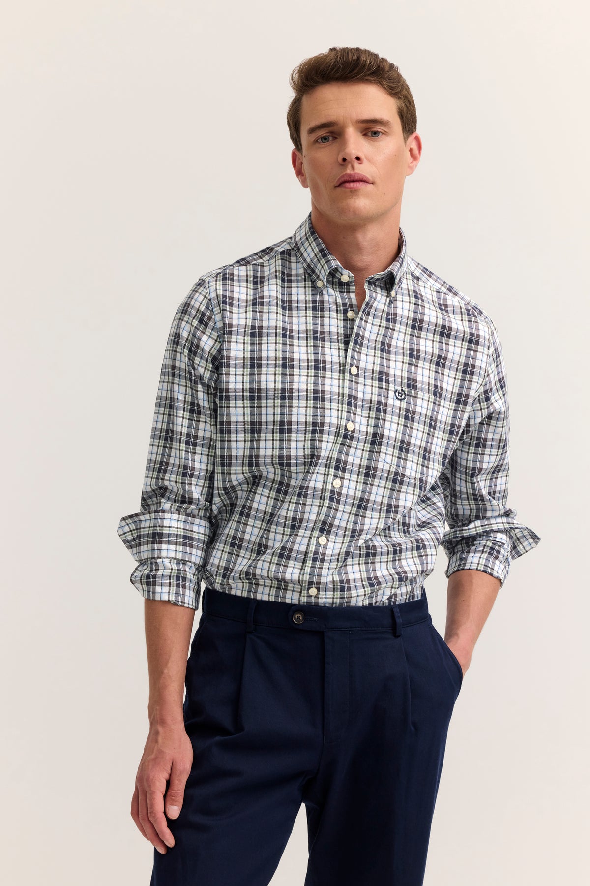 Bugatti Shirt - Navy Check