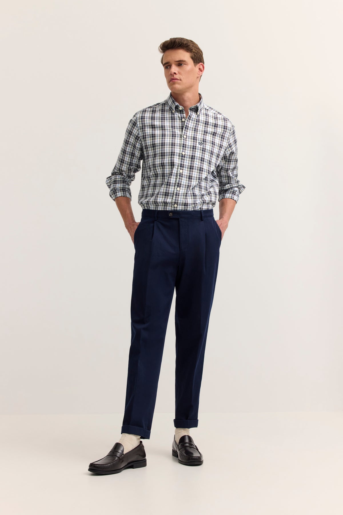 Bugatti Shirt - Navy Check