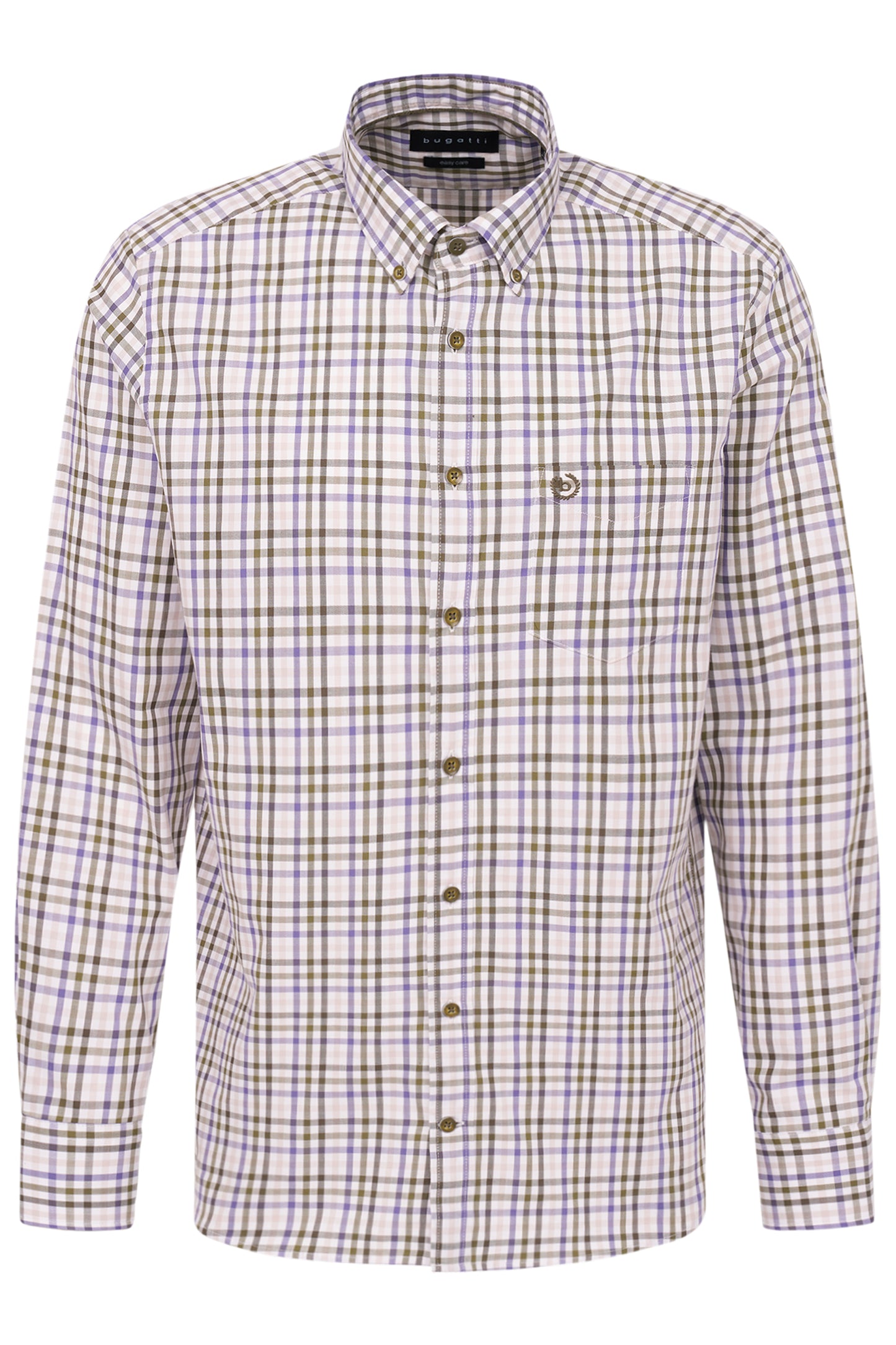 Bugatti Casual Shirt - Green/purple check