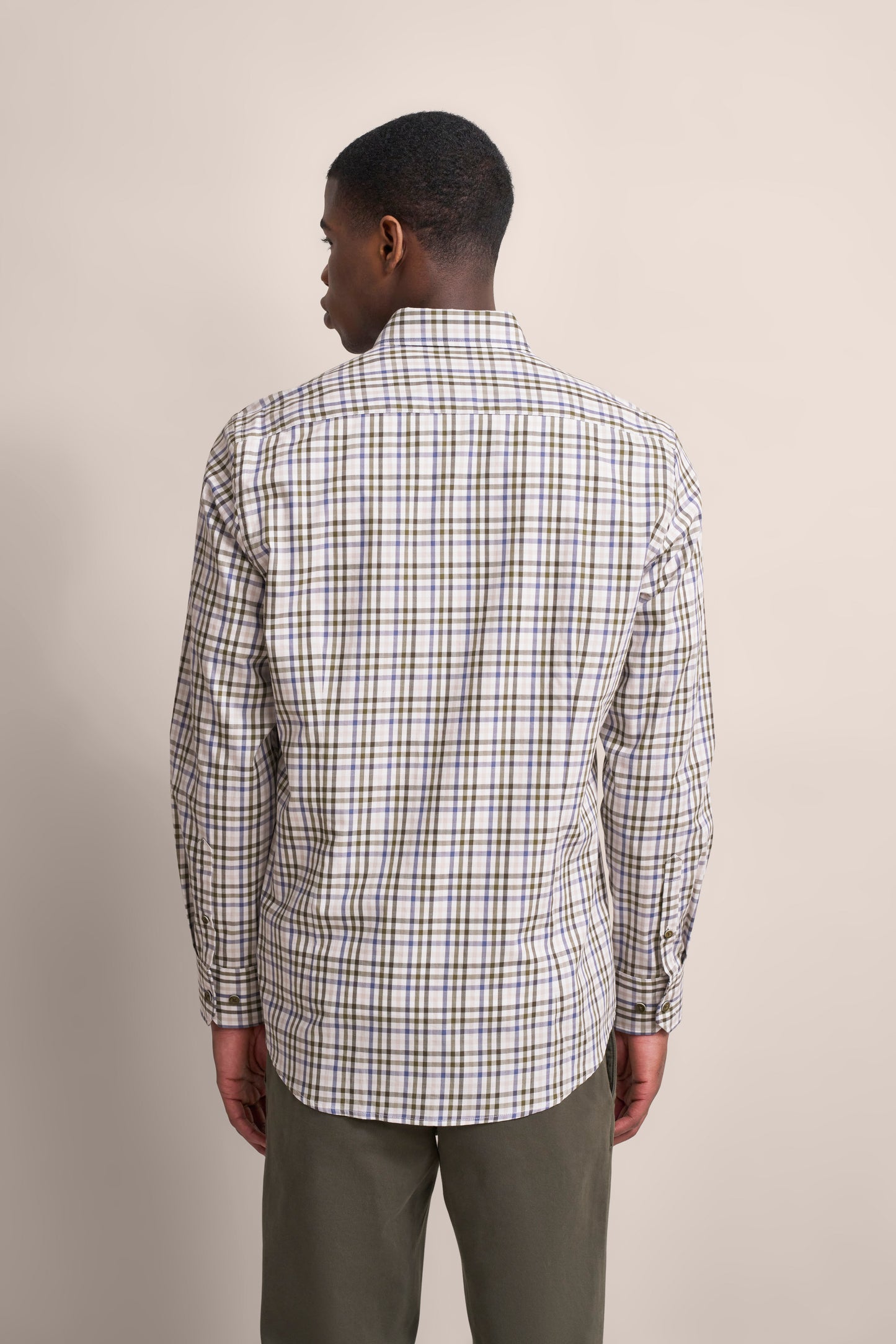 Bugatti Casual Shirt - Green/purple check