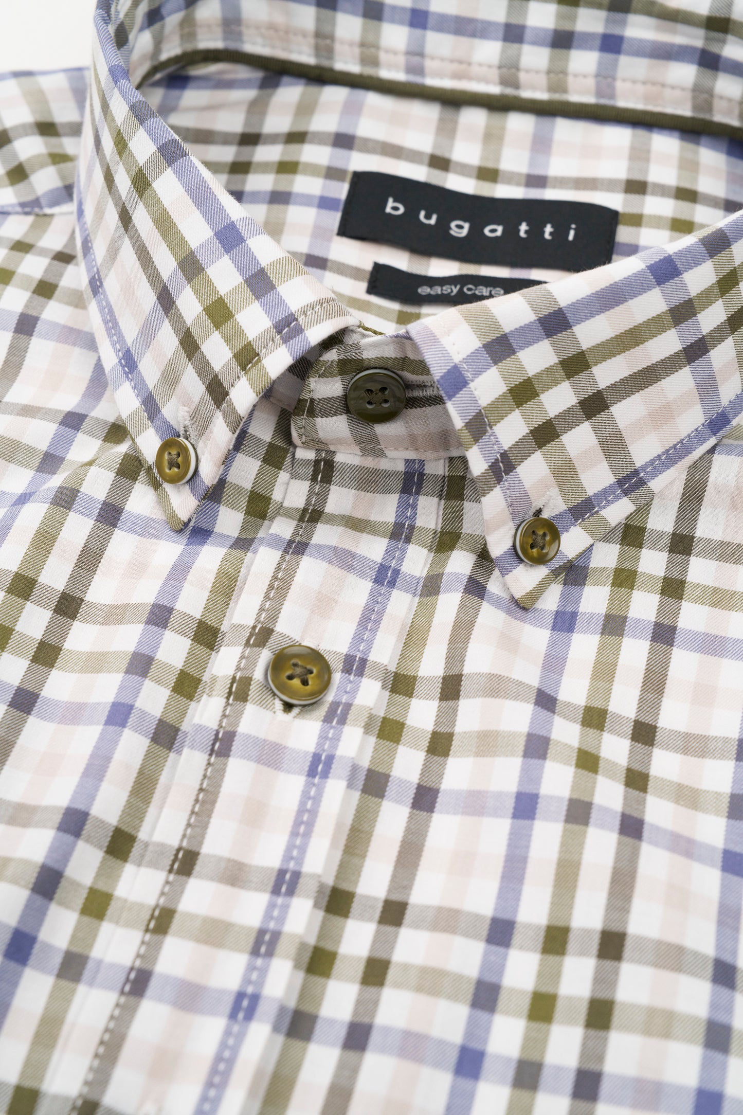 Bugatti Casual Shirt - Green/purple check