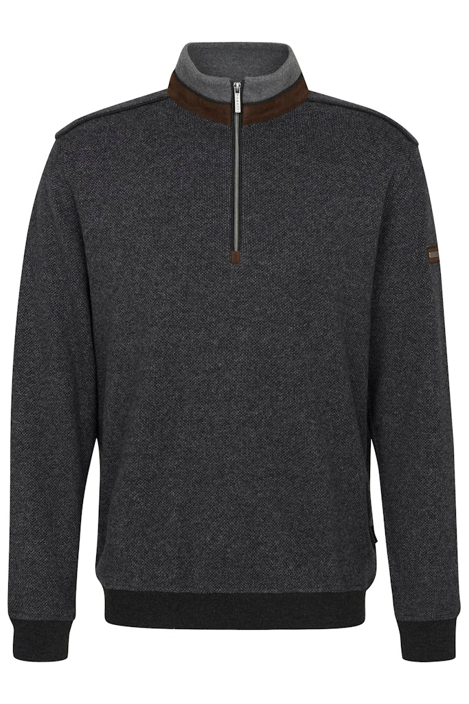 Bugatti Quarter Zip Sweatshirt - Dark Grey