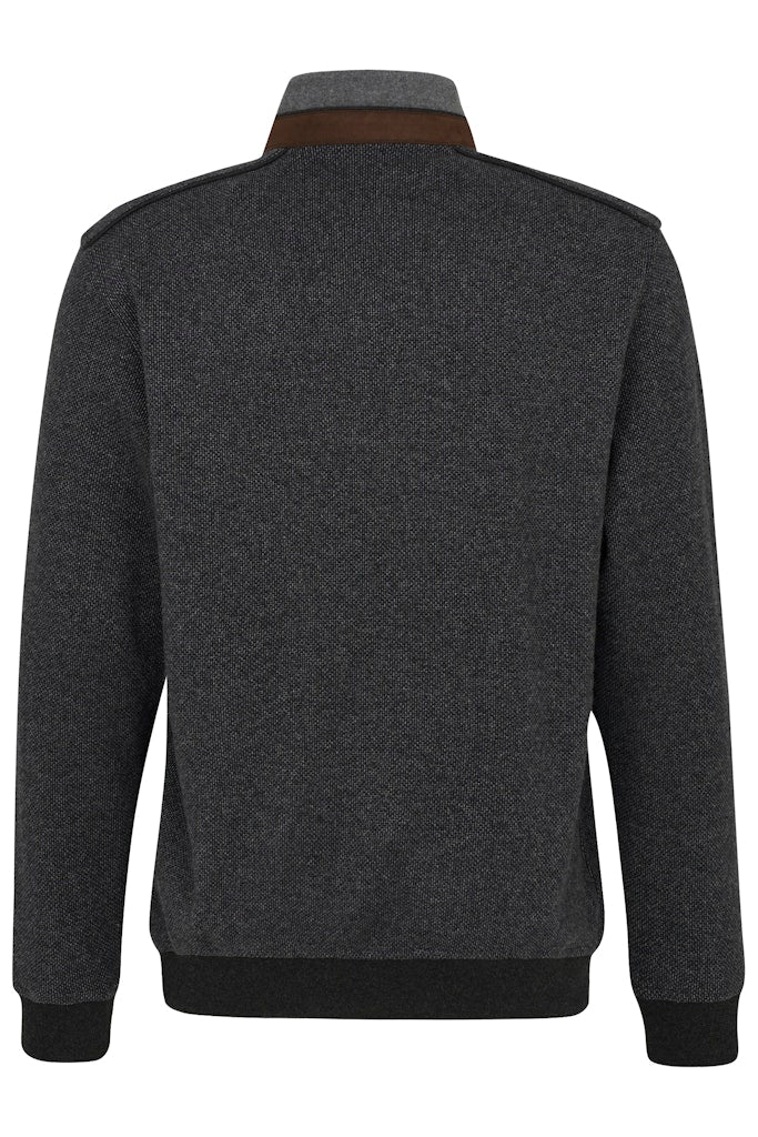 Bugatti Quarter Zip Sweatshirt - Dark Grey