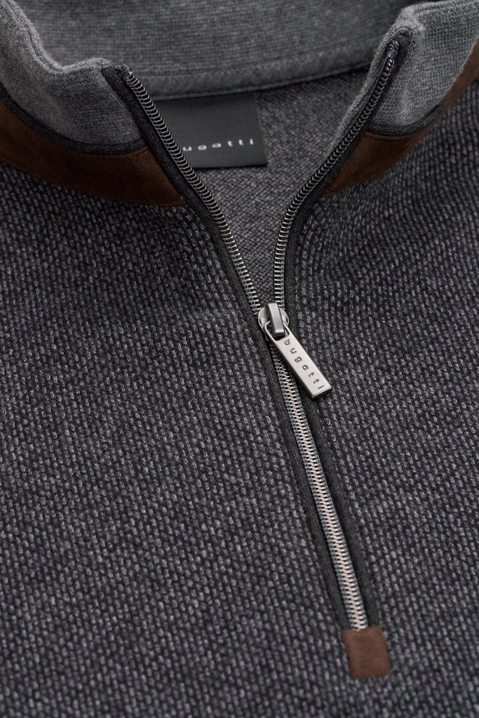 Bugatti Quarter Zip Sweatshirt - Dark Grey