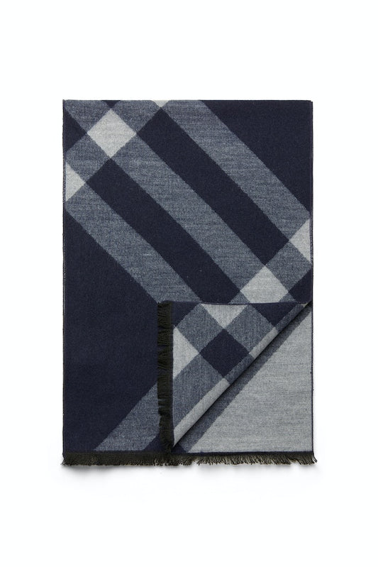 Bugatti Boxed Scarf - Grey & Navy