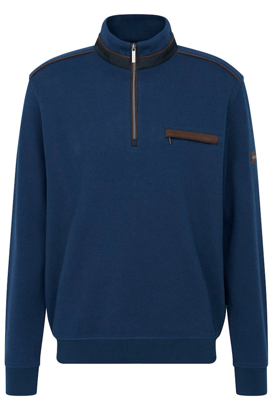 Bugatti Quarter Zip Sweatshirt - Blue