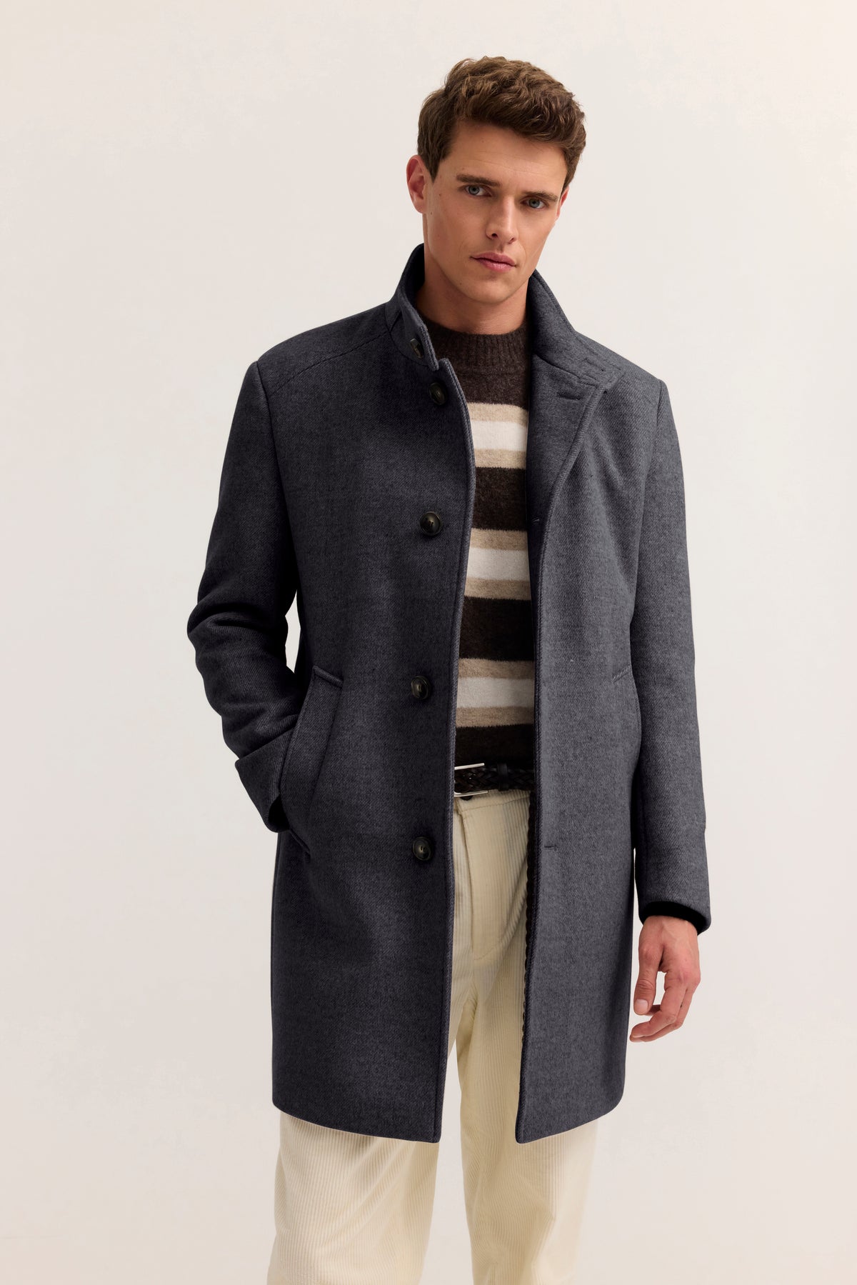 Bugatti Wool Coat - Navy