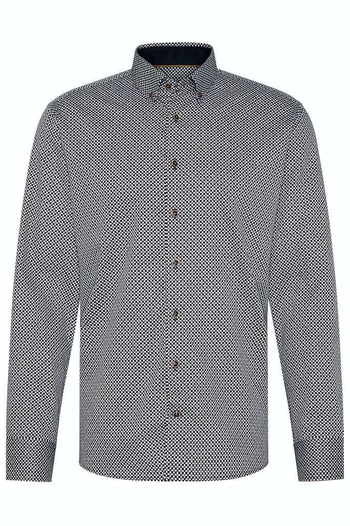 Bugatti Shirt - Navy/tan