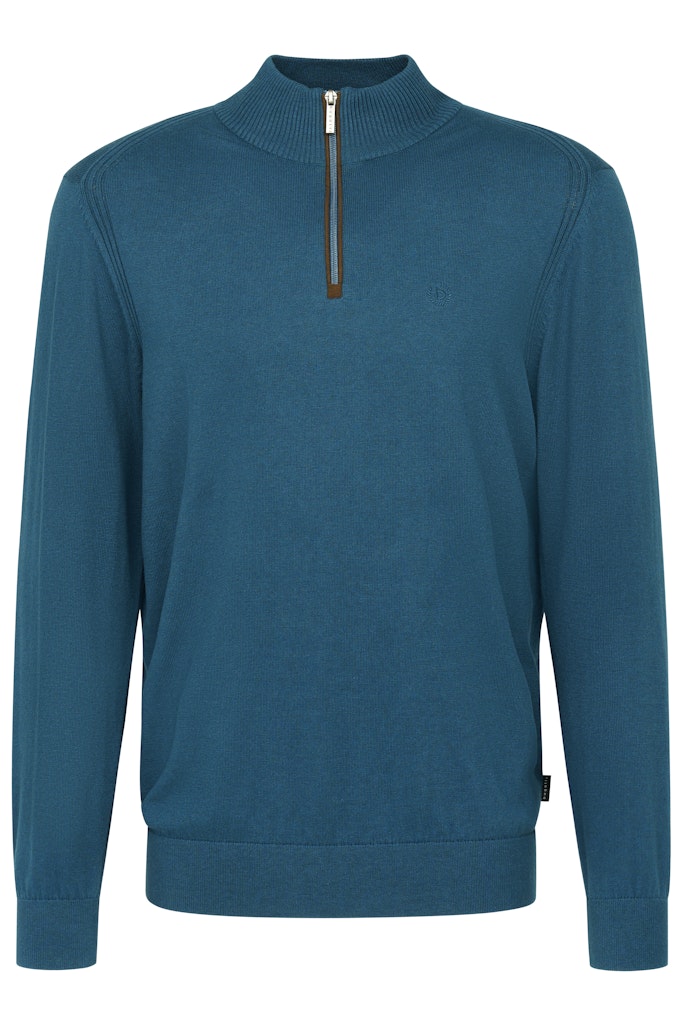 Bugatti Quarter Zip Knitwear - Teal