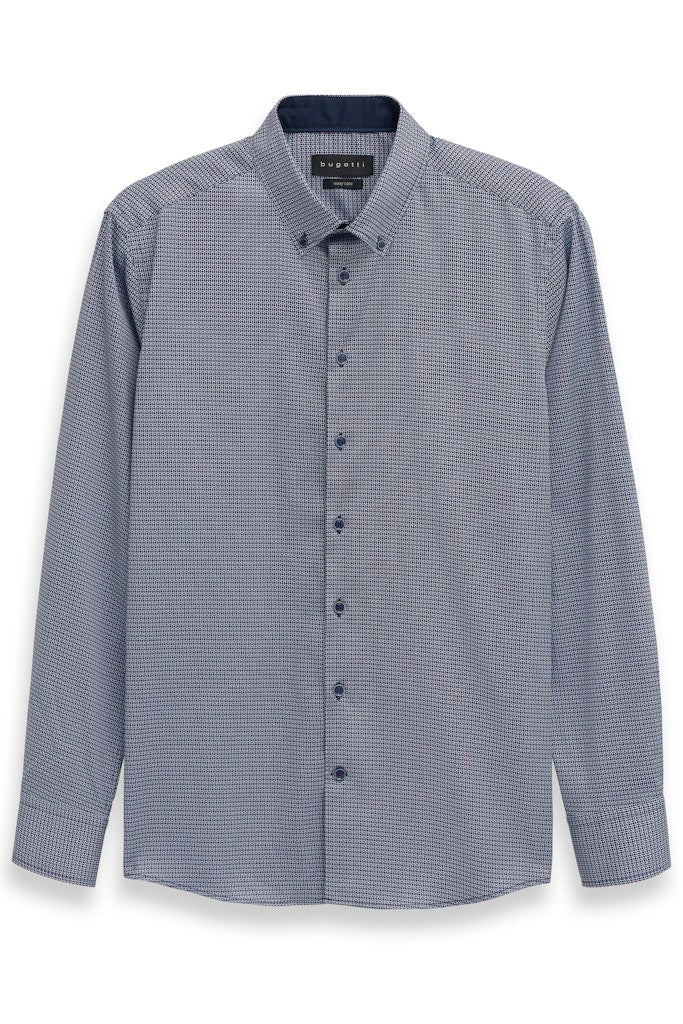 Bugatti Shirt - Navy/Rose Diamond