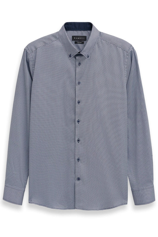 Bugatti Shirt - Navy/Rose Diamond