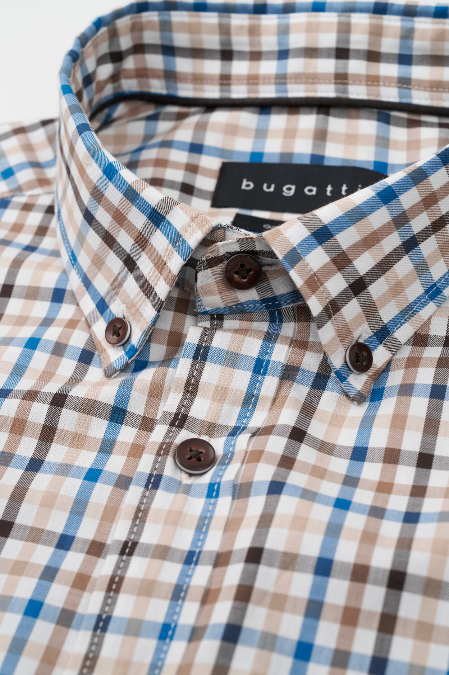 Bugatti Casual Shirt - Brown/blue check