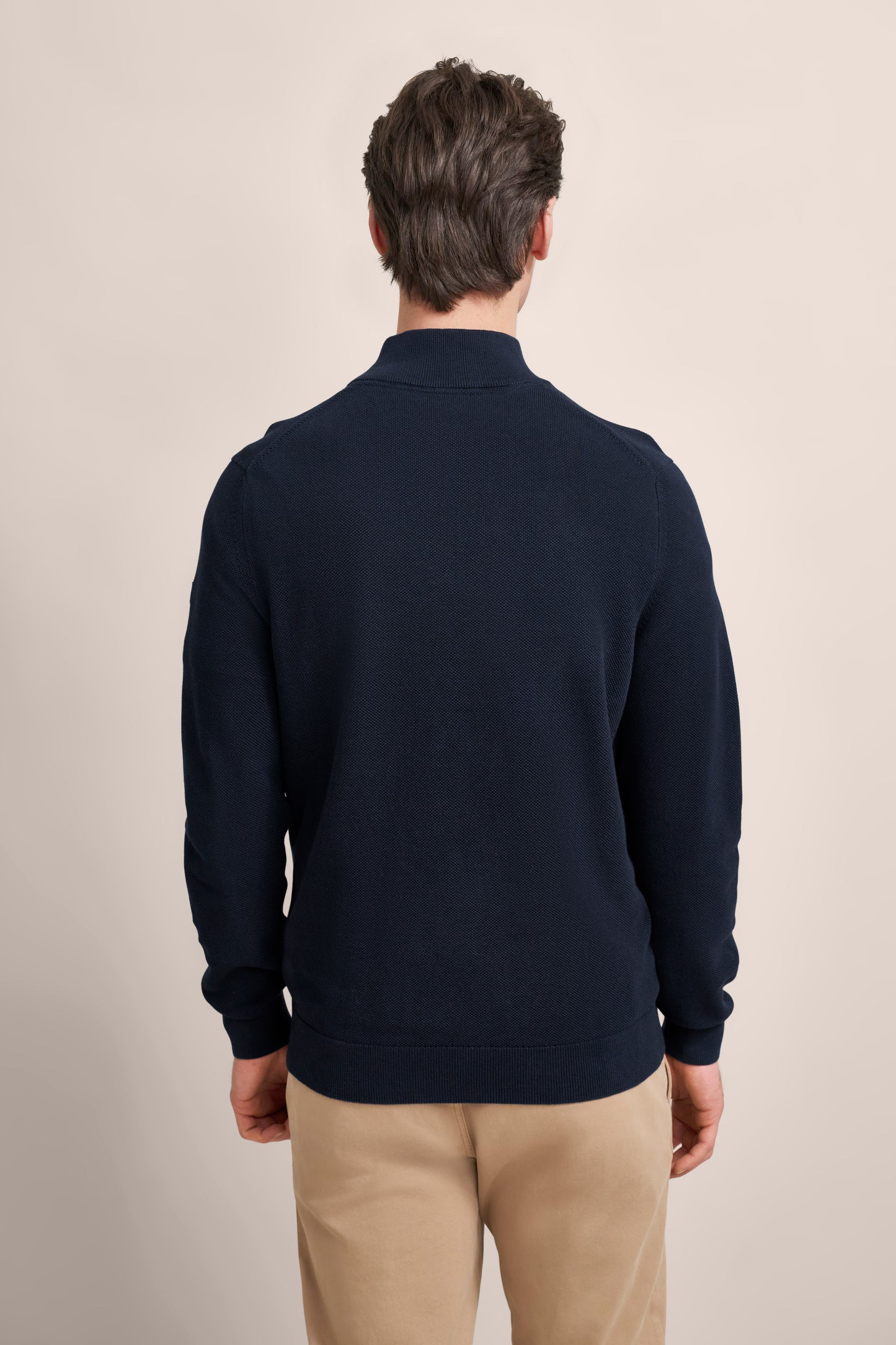 Bugatti Quarter Zip Knitwear - Navy