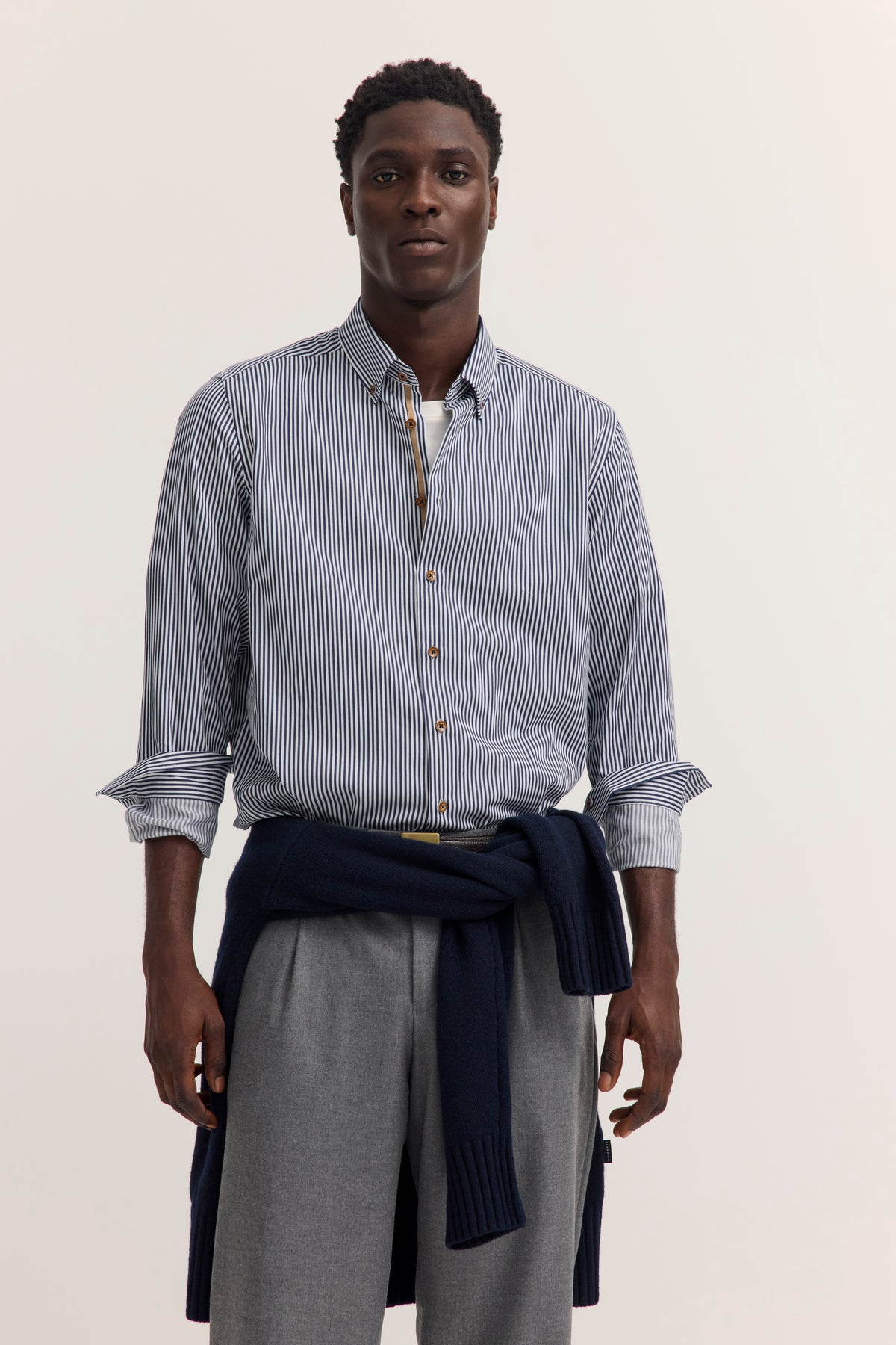 Bugatti Shirt - Navy Stripe