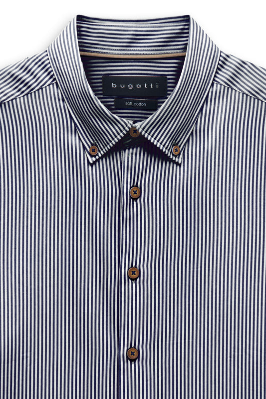 Bugatti Shirt - Navy Stripe