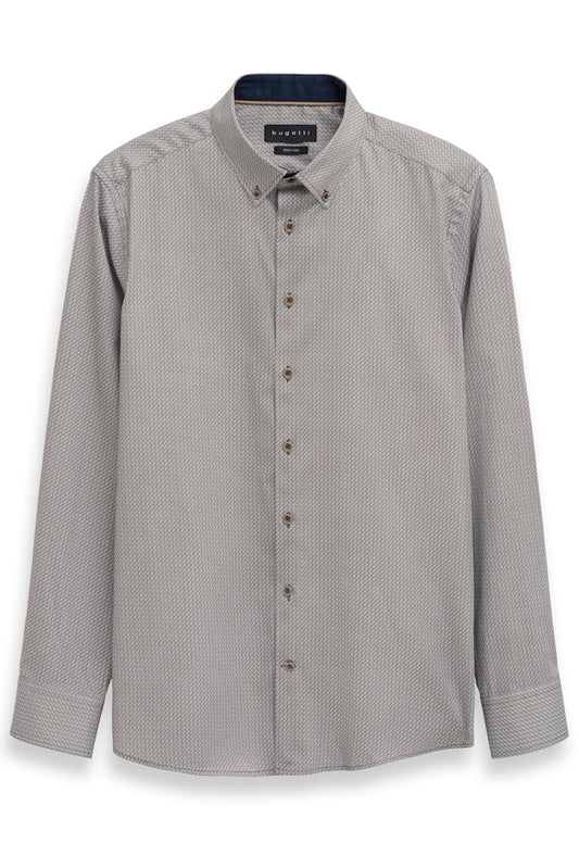 Bugatti Shirt - Tan/Blue Circles