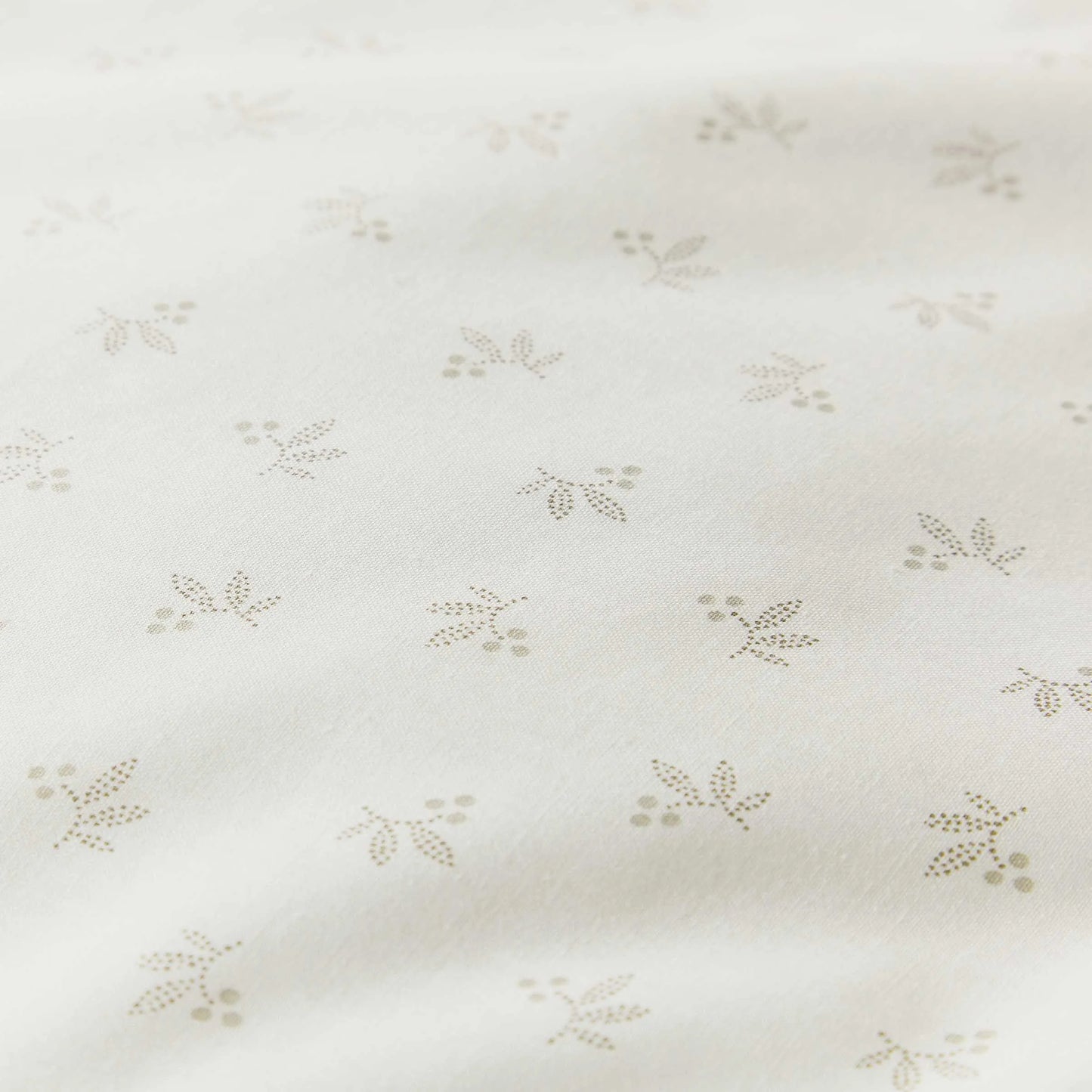 Calico & Chalk Leaf Sprig Cover Set - Linen