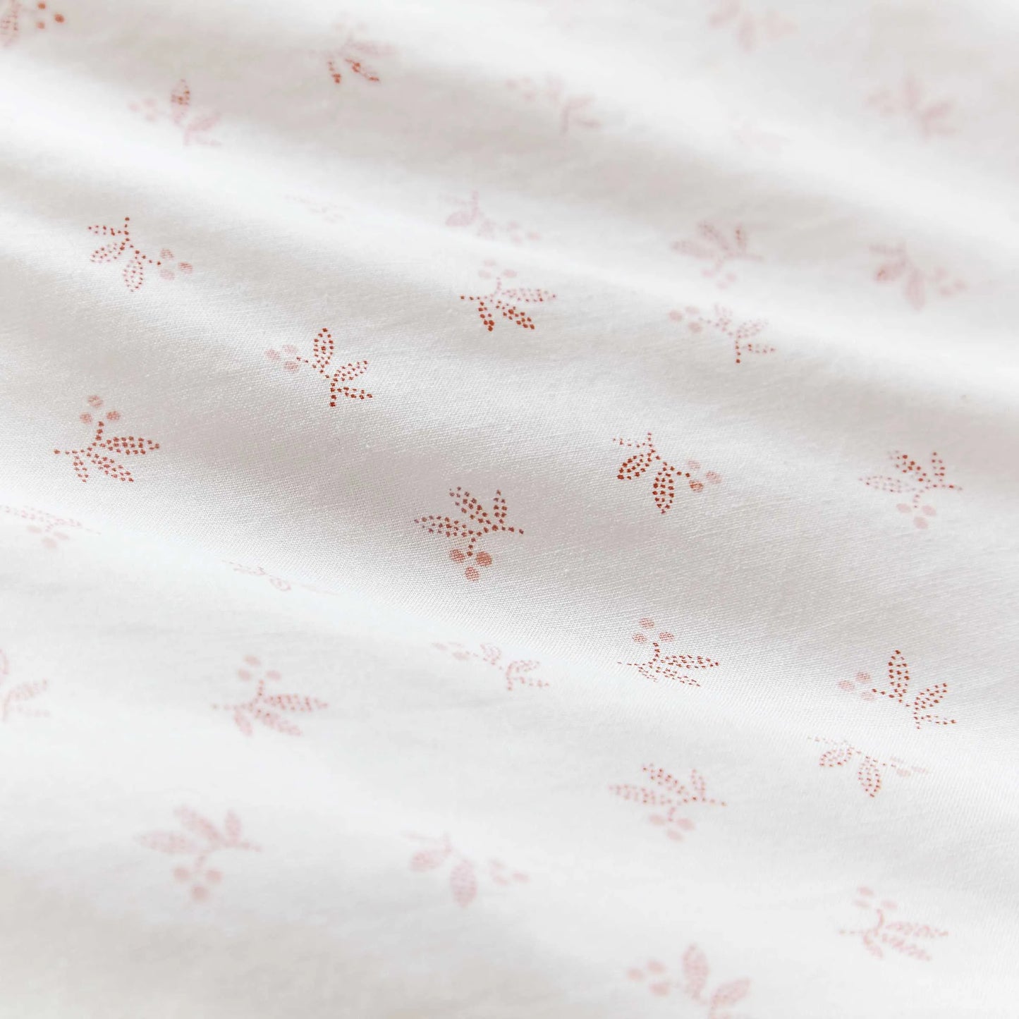 Calico & Chalk Leaf Sprig Cover Set - Pink