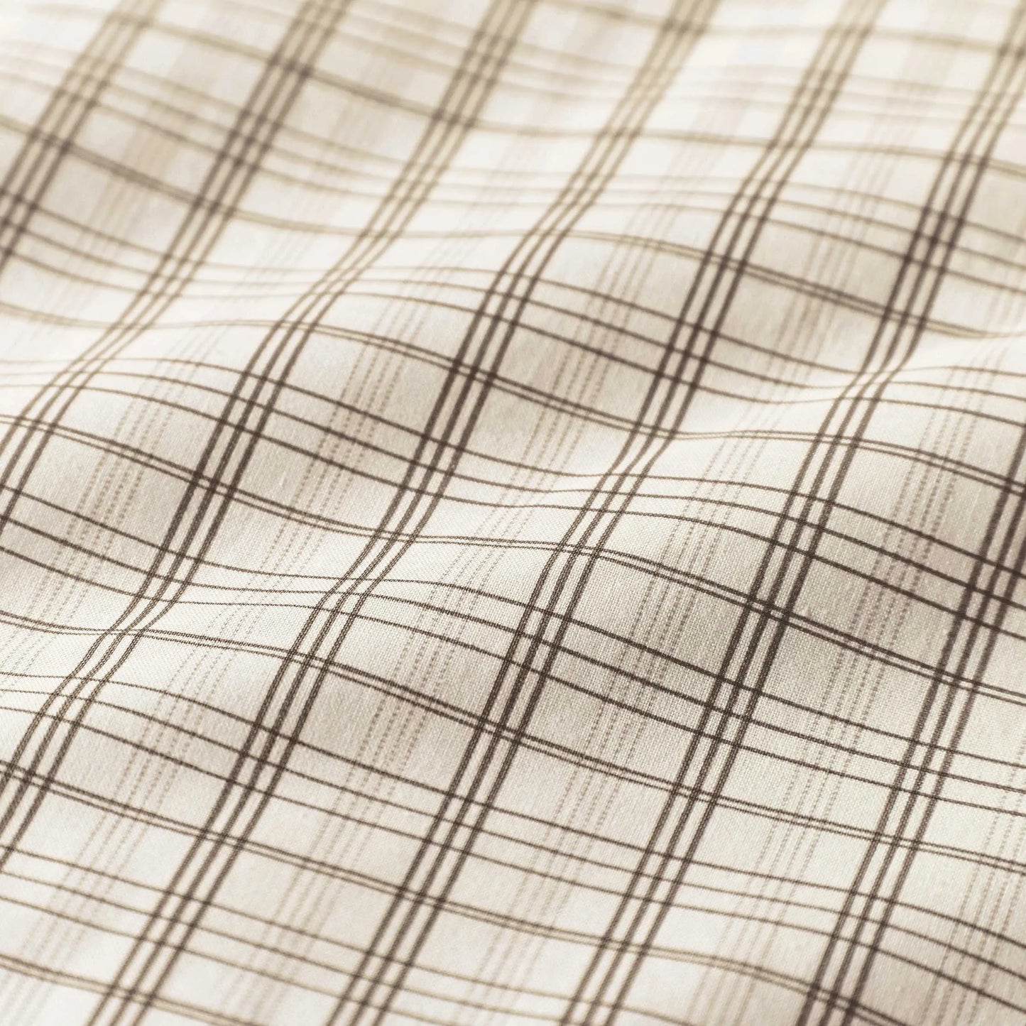 Calico & Chalk Tranquil Check Cover Set - Chocolate