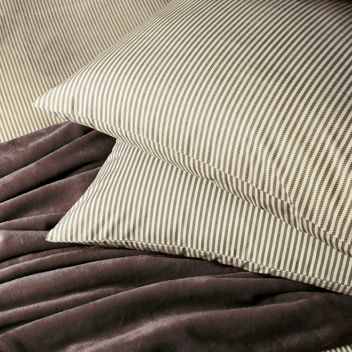 Calico & Chalk Twill Stripe Cover Set - Chocolate