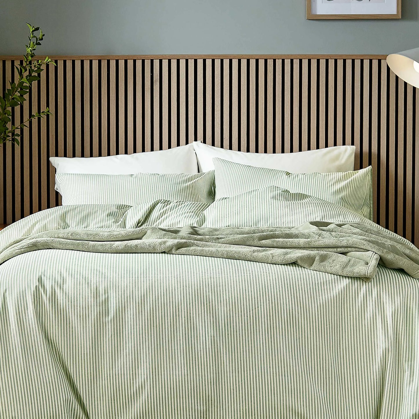 Calico & Chalk Twill Stripe Cover Set - Green