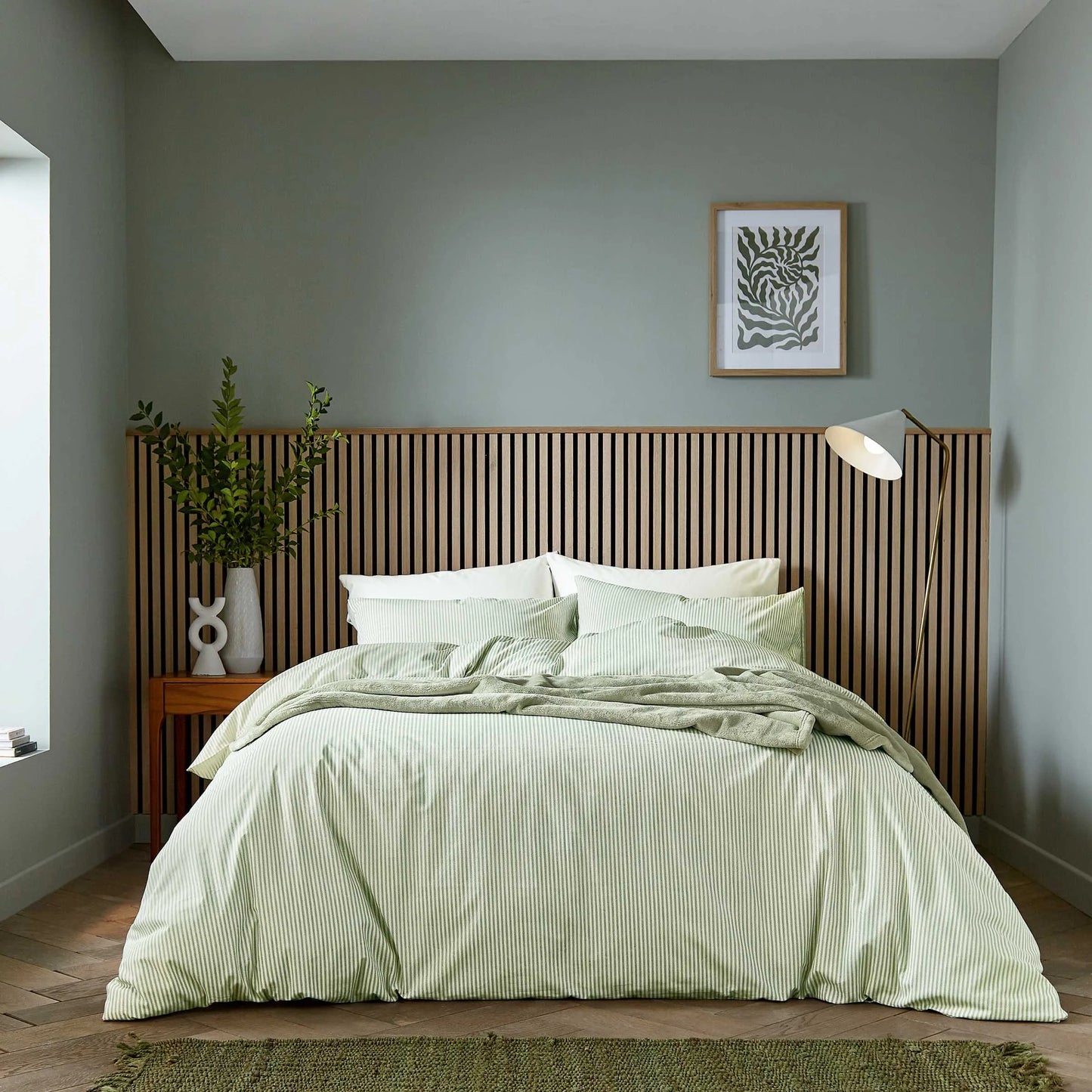 Calico & Chalk Twill Stripe Cover Set - Green