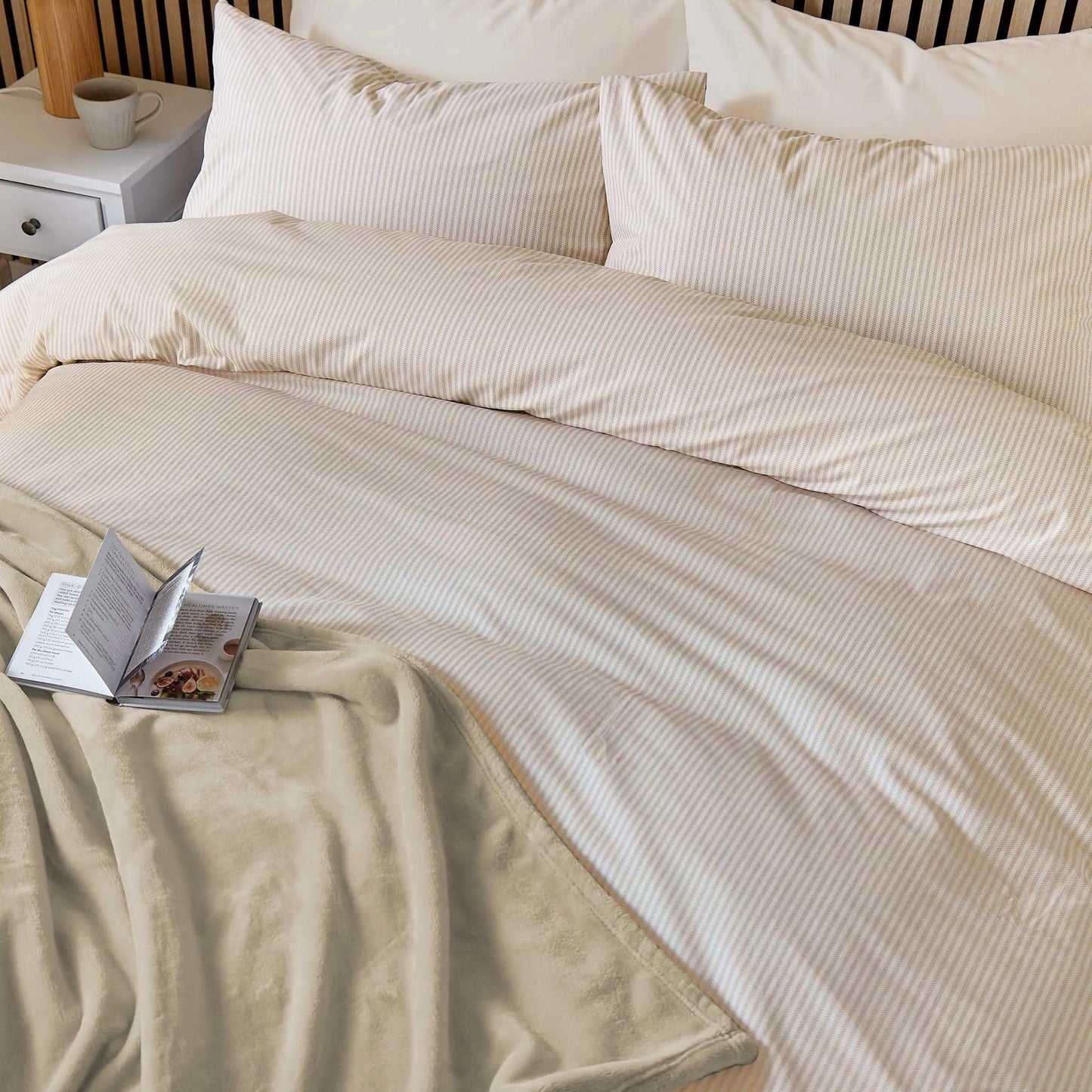 Calico & Chalk Twill Stripe Cover Set - Linen