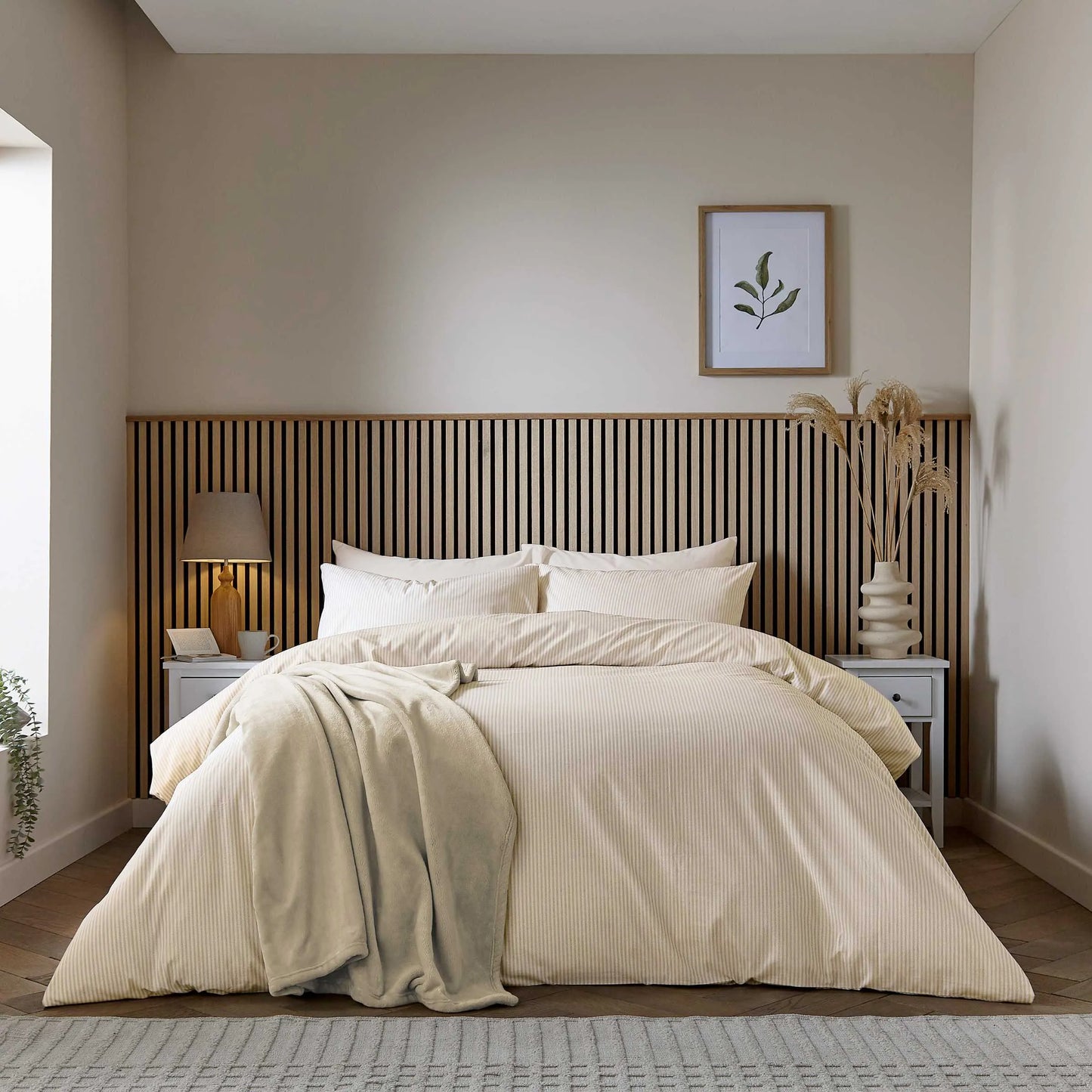 Calico & Chalk Twill Stripe Cover Set - Linen