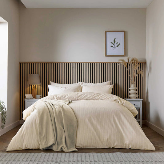 Calico & Chalk Twill Stripe Cover Set - Linen