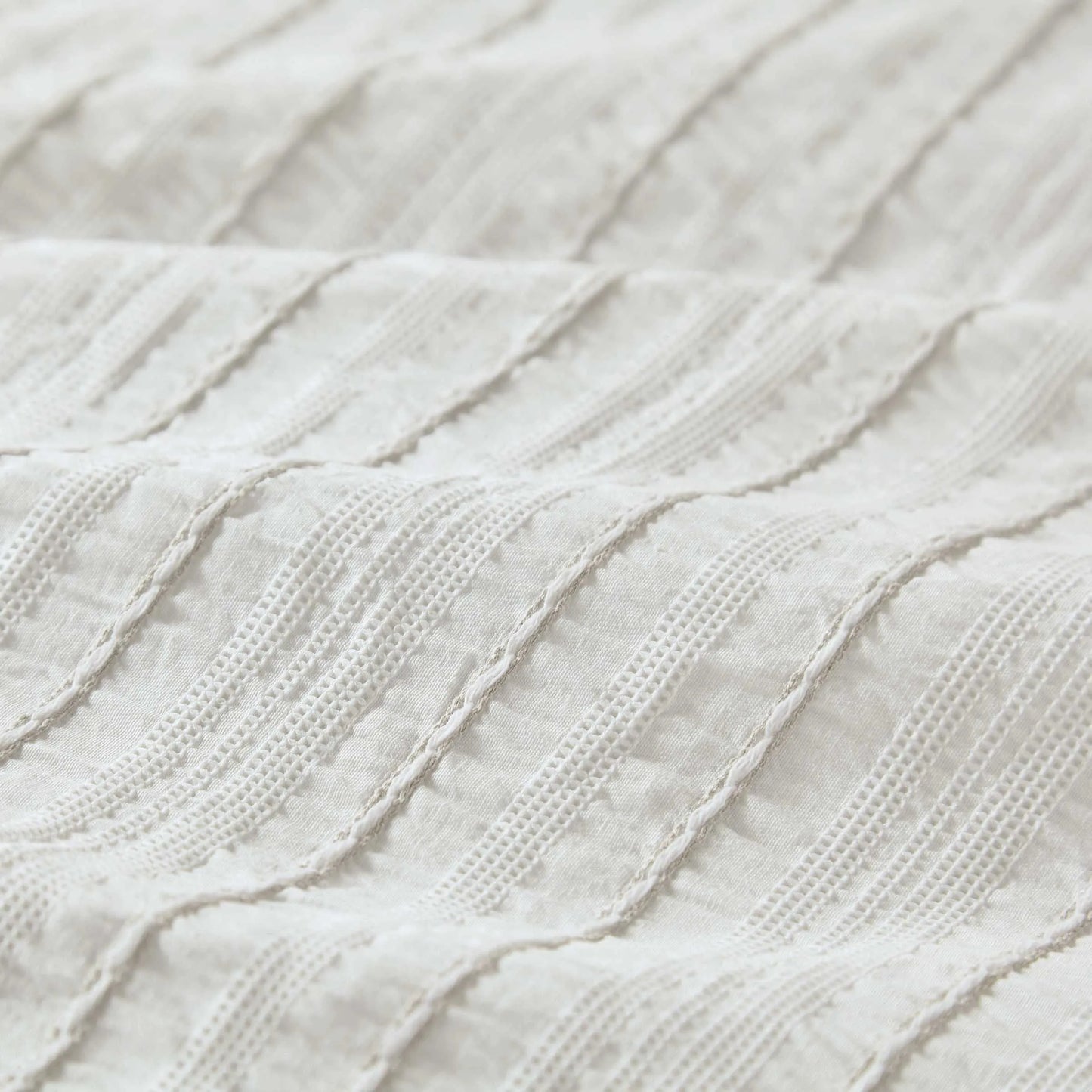 Calico & Chalk Waffle Stripe Cover Set - Linen