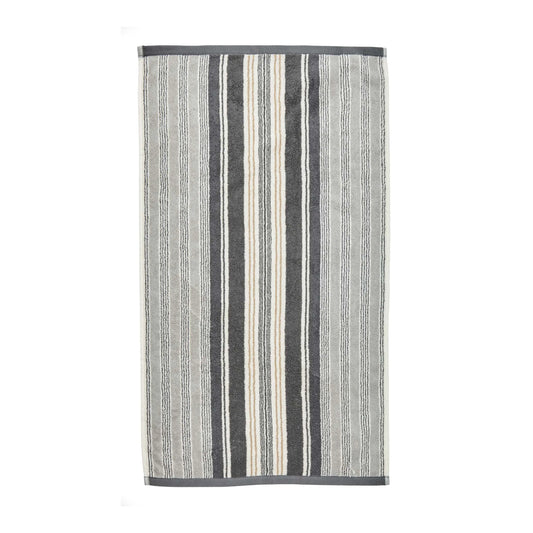 Helena Springfield Long Island Beach House Stripe Towel - Linen & Grey