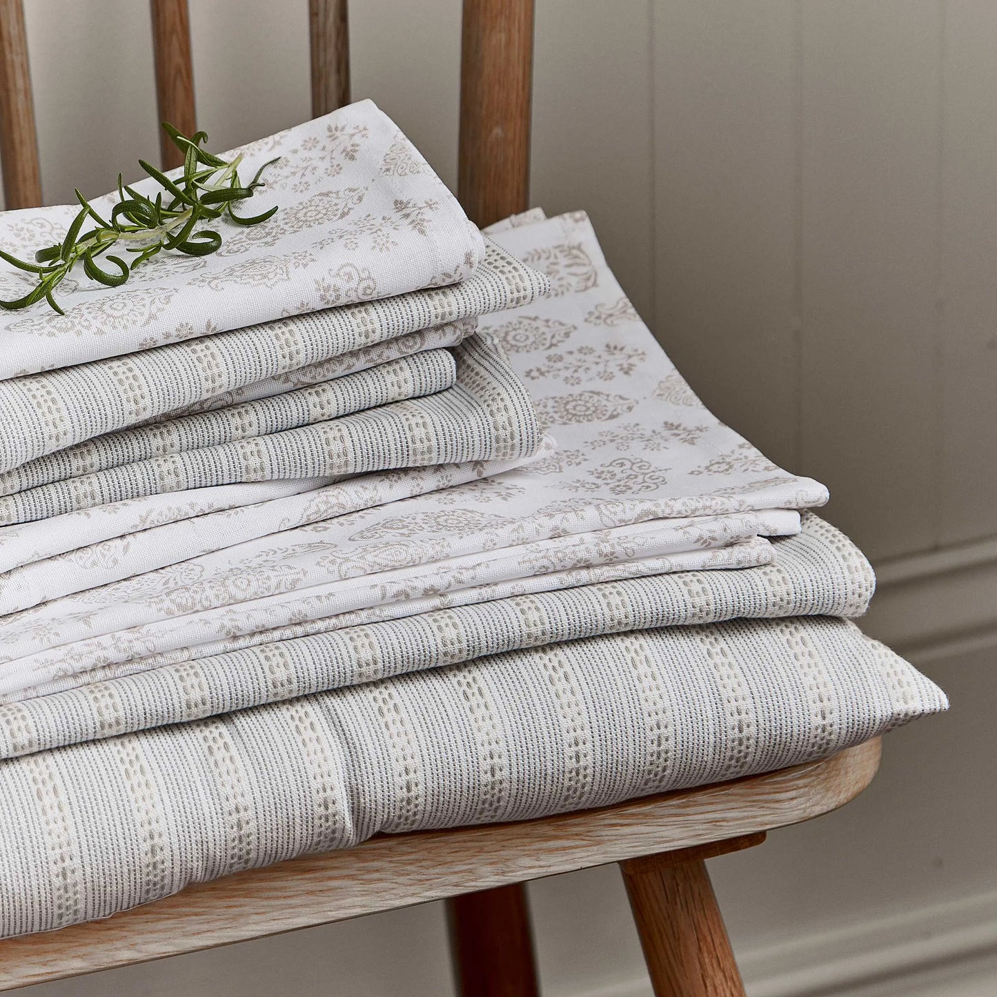 Murmur Aria/Clodagh Tea Towel - Linen & Grey (2 pack)