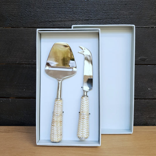 Rattan Cheese Knives (pair)