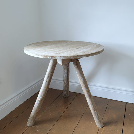 Rustic Wooden Tripod Table