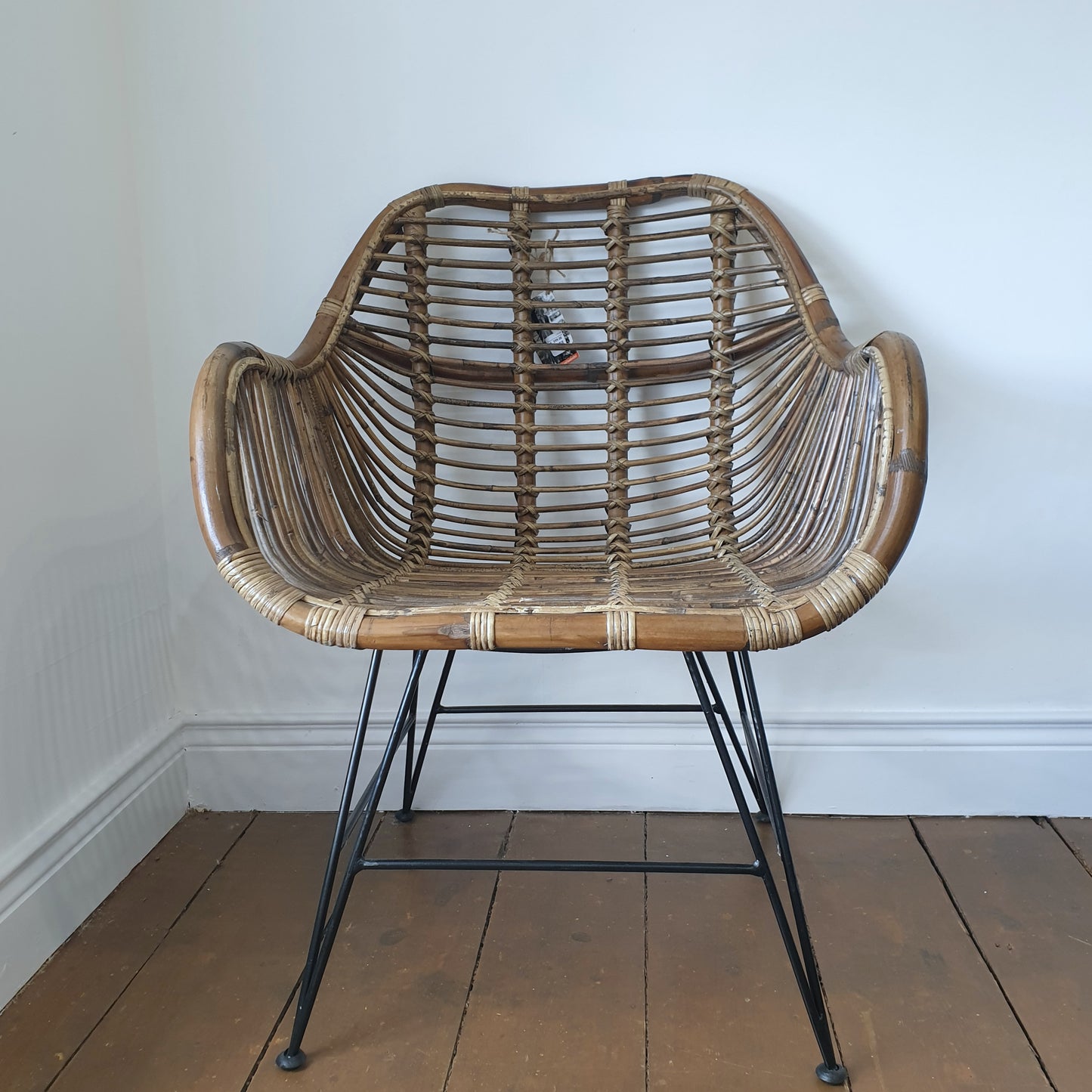 Rattan And Metal Chair