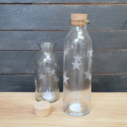 Star Print Glass Carafe