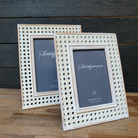 Rattan Effect Photo Frame