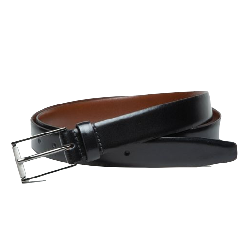 Ibex 30mm Feather Edge Leather Belt - Black